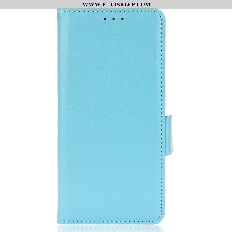 Etui Folio do Poco X4 Pro 5G Bardzo Cienka Sztuczna Skóra Liczi